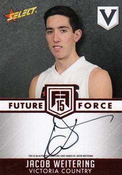 2015 Select Future Force - Red Signatures #FFRS25 Jacob Weitering Front